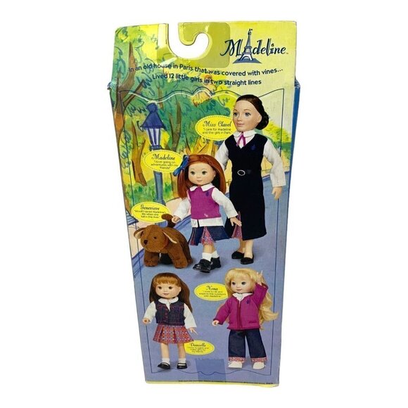 Madeline Poseable Doll Holiday Red Dress  2003 Learning Curve PARIS READ 8 inch - Picture 5 of 13